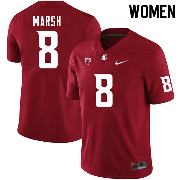 Women #8 Armani Marsh Washington Cougars College Football Jerseys Sale-Crimson